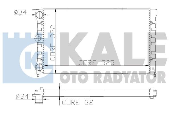 KALE OTO RADYATÖR Радиатор, охлаждение двигателя 139200